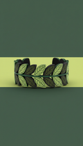 Upcycled Rubber Leaf Cuff Bracelet