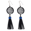 Lunar Upcycled Rubber Tassel Earrings