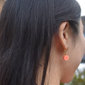 Orange Huggie Earrings | by Ifemi Jewels